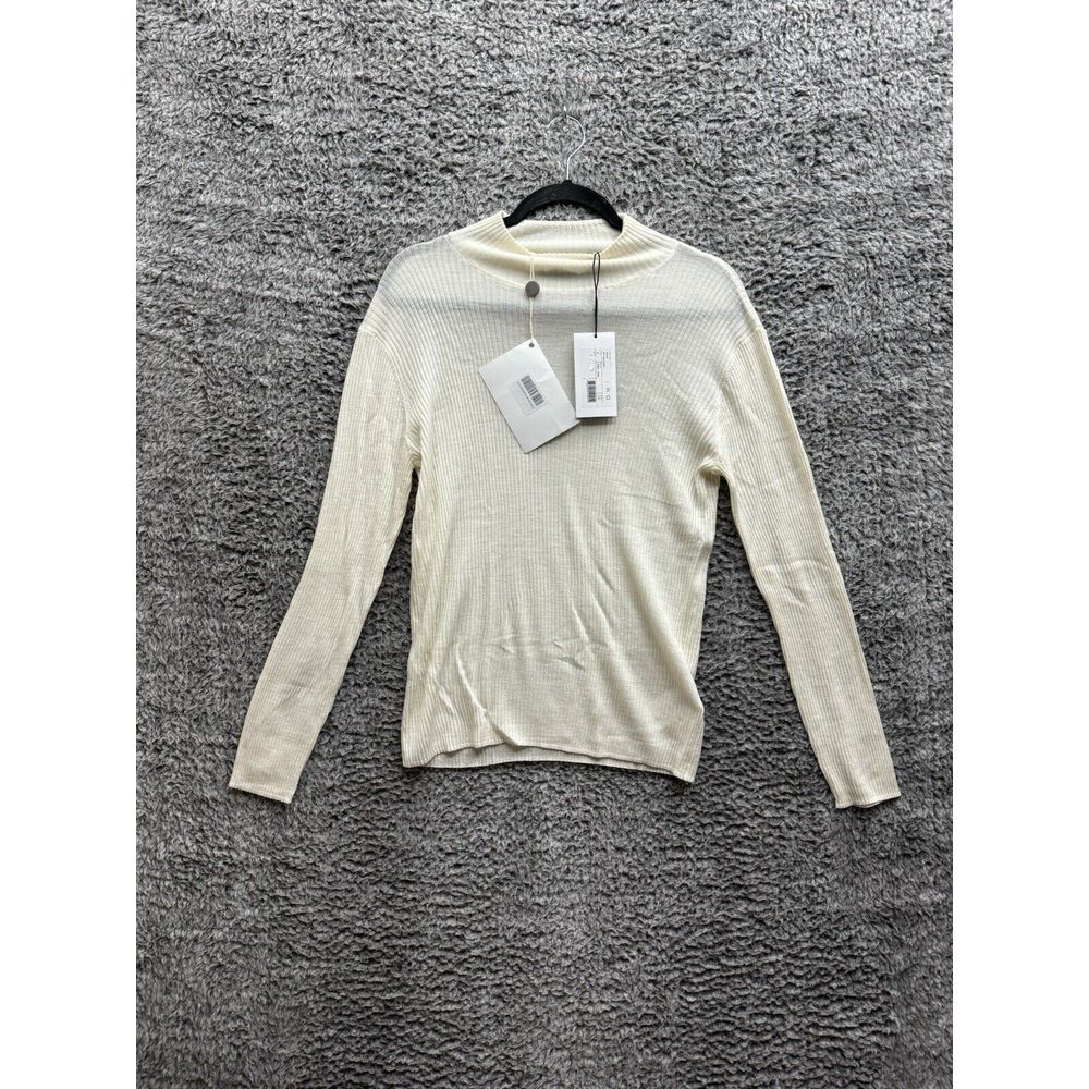 IRO Elisane Merino Pullover Jumper Size M Ribbed Thin Knit Mock Neck NWT $310‎
